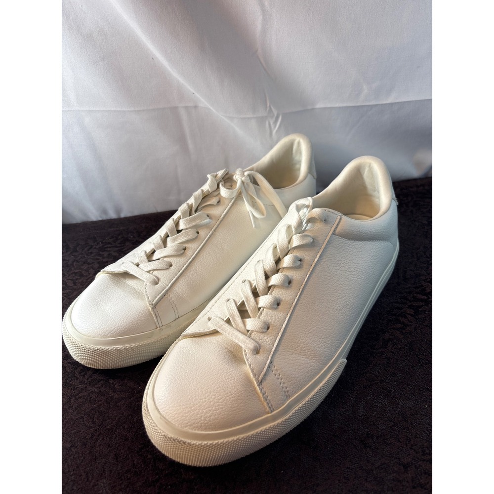 Steve Madden Remi White Faux Leather Low Top Sneakers REMI06S1 Mens 11M